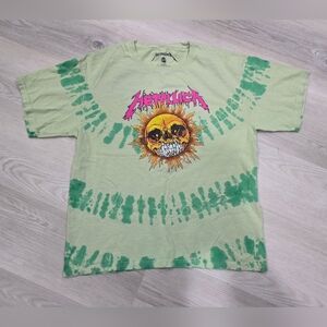 Metallica Kids Pushead Sun tie-dye t-shirt in a green colorway size 10/12 Band T